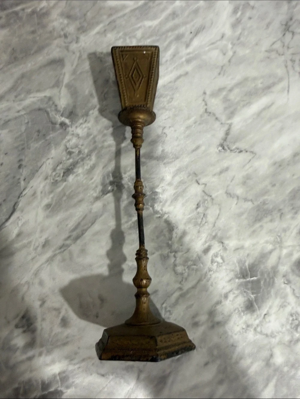 Vintage French Brass Candlestick Holder Made in France Mid Century Decor